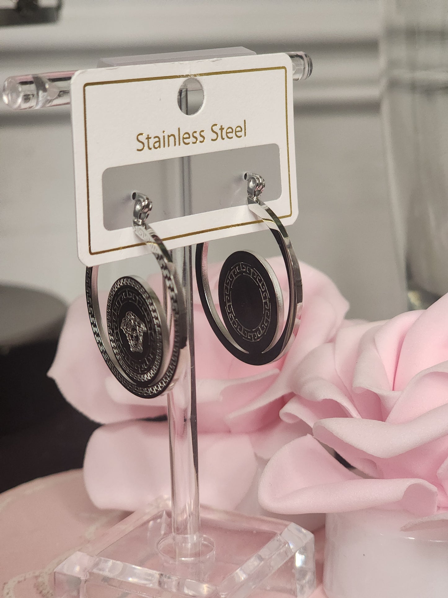Inspired Silver Stainless Steel Earrings
