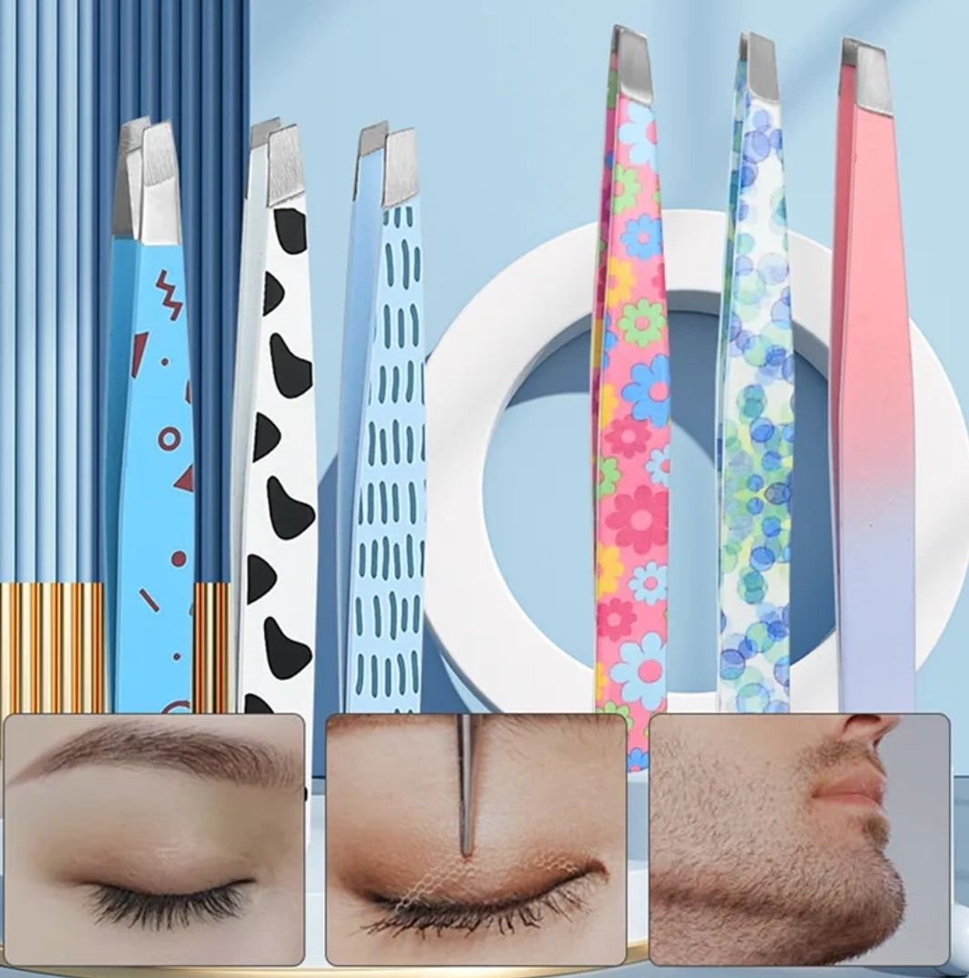 1 PC Eyebrow Tweezers (Cow Pattern) and More