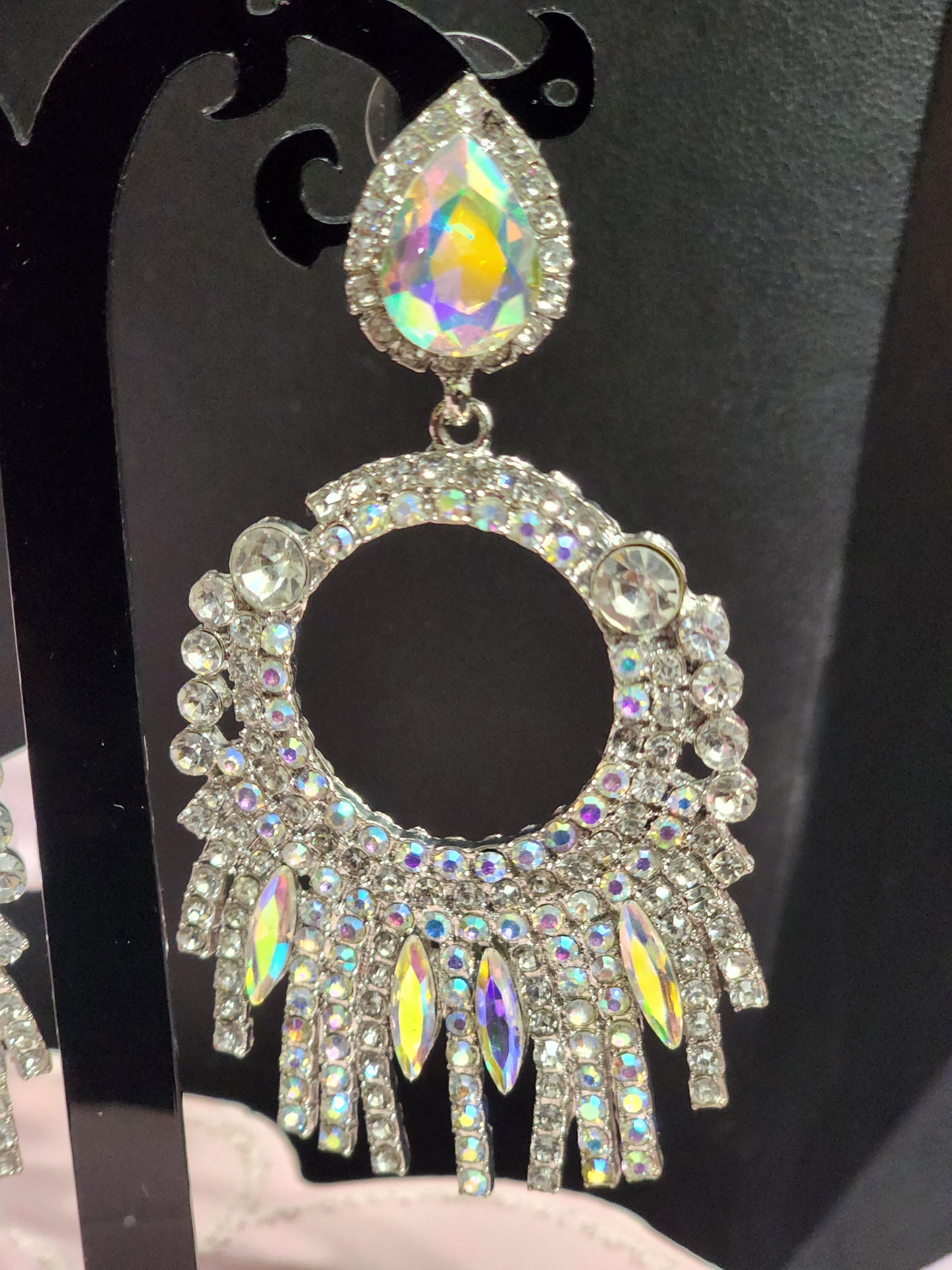 Gorgeous AB Crystal Rhinestone Earrings