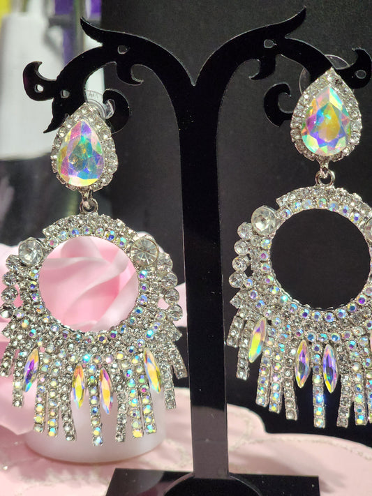 Gorgeous AB Crystal Rhinestone Earrings