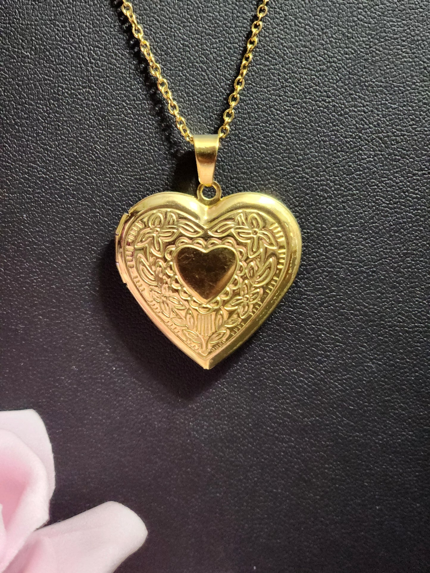Stainless Steel Heart Locket Necklace