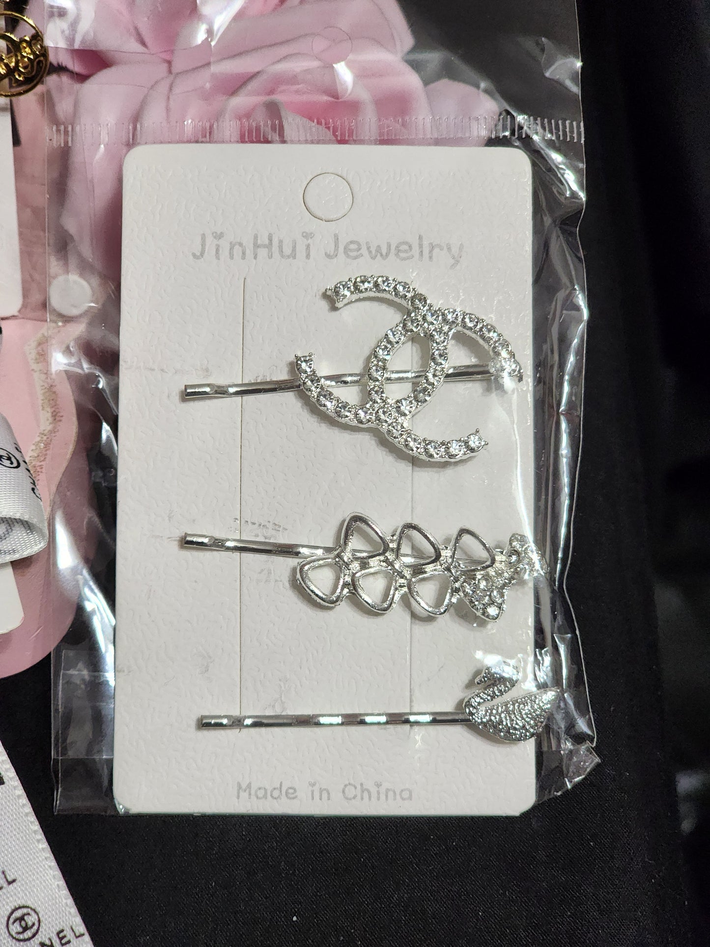 Inspired By Hair Pins/Clips Gold or Silver with Rhinestones or Packs of 5 Hair Clips