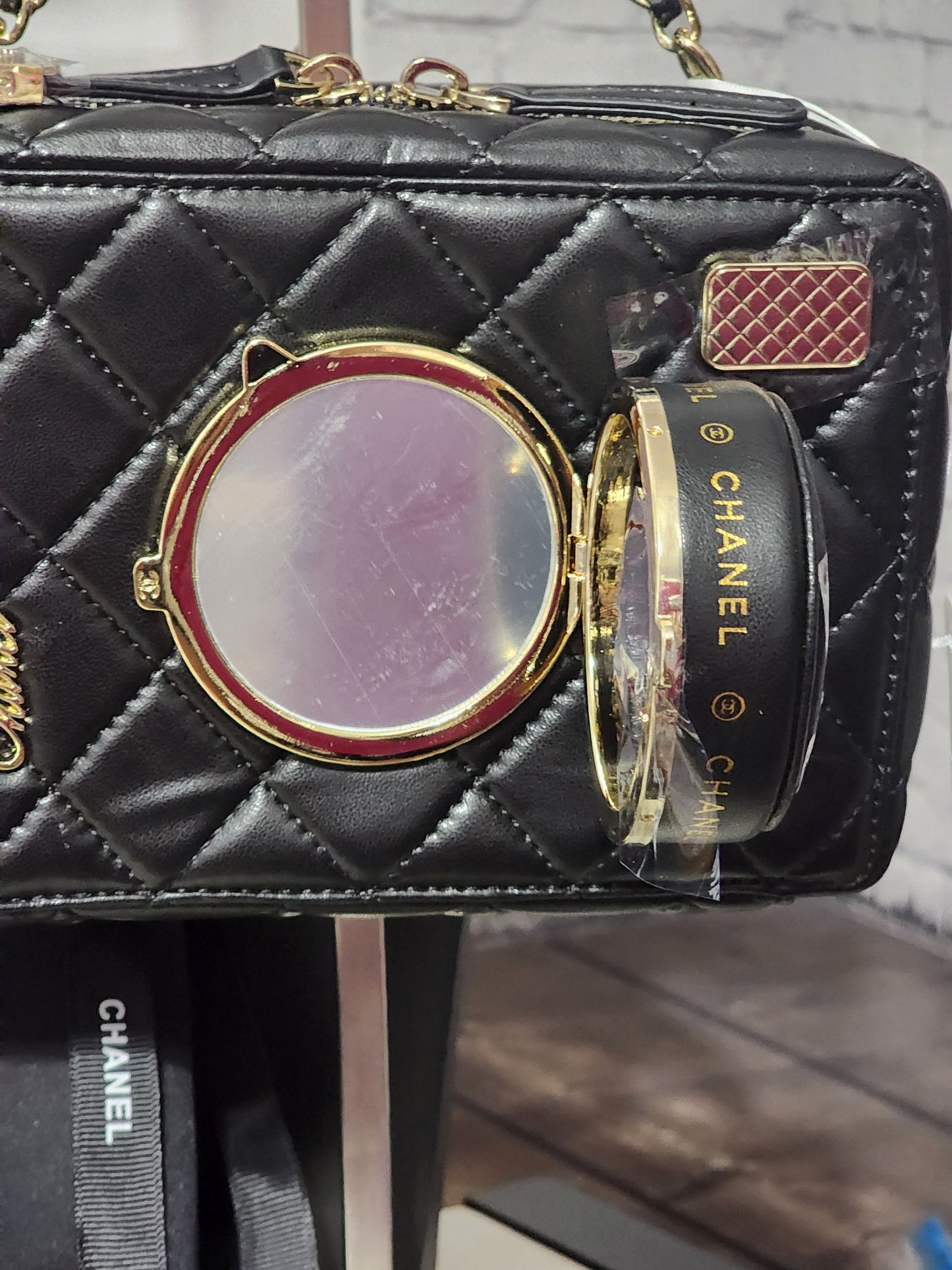 Inspired Black Camera Handbag