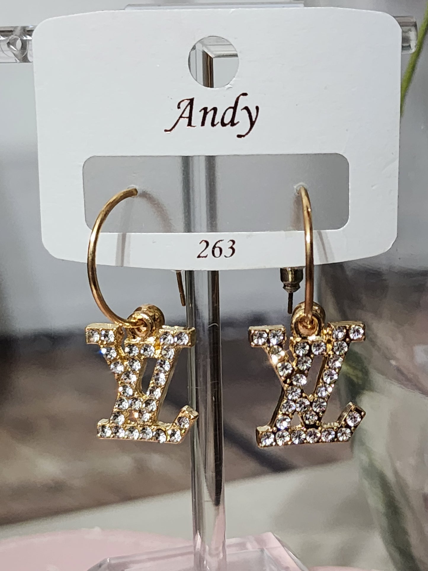 Inspired Gold Rhinestone Earrings