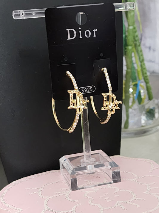 Inspired Gold or Silver Hoop Earrings