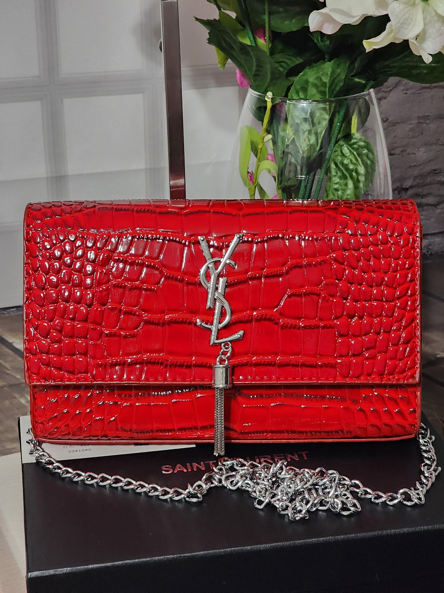 Inspired Black, Red or White Handbags