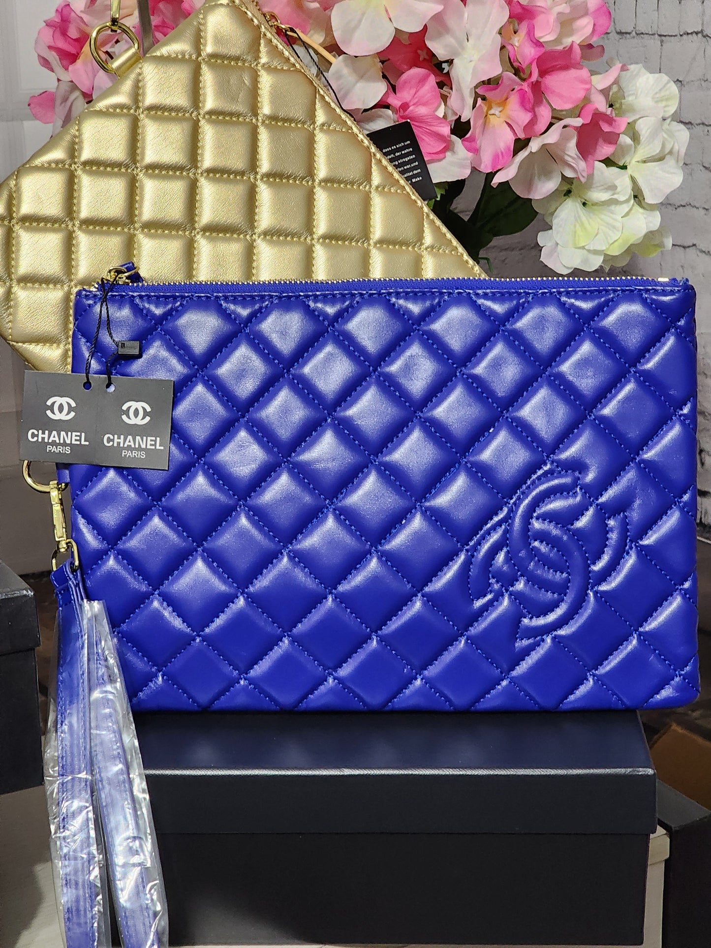 Inspired,  Royal Blue and Black Large Clutches