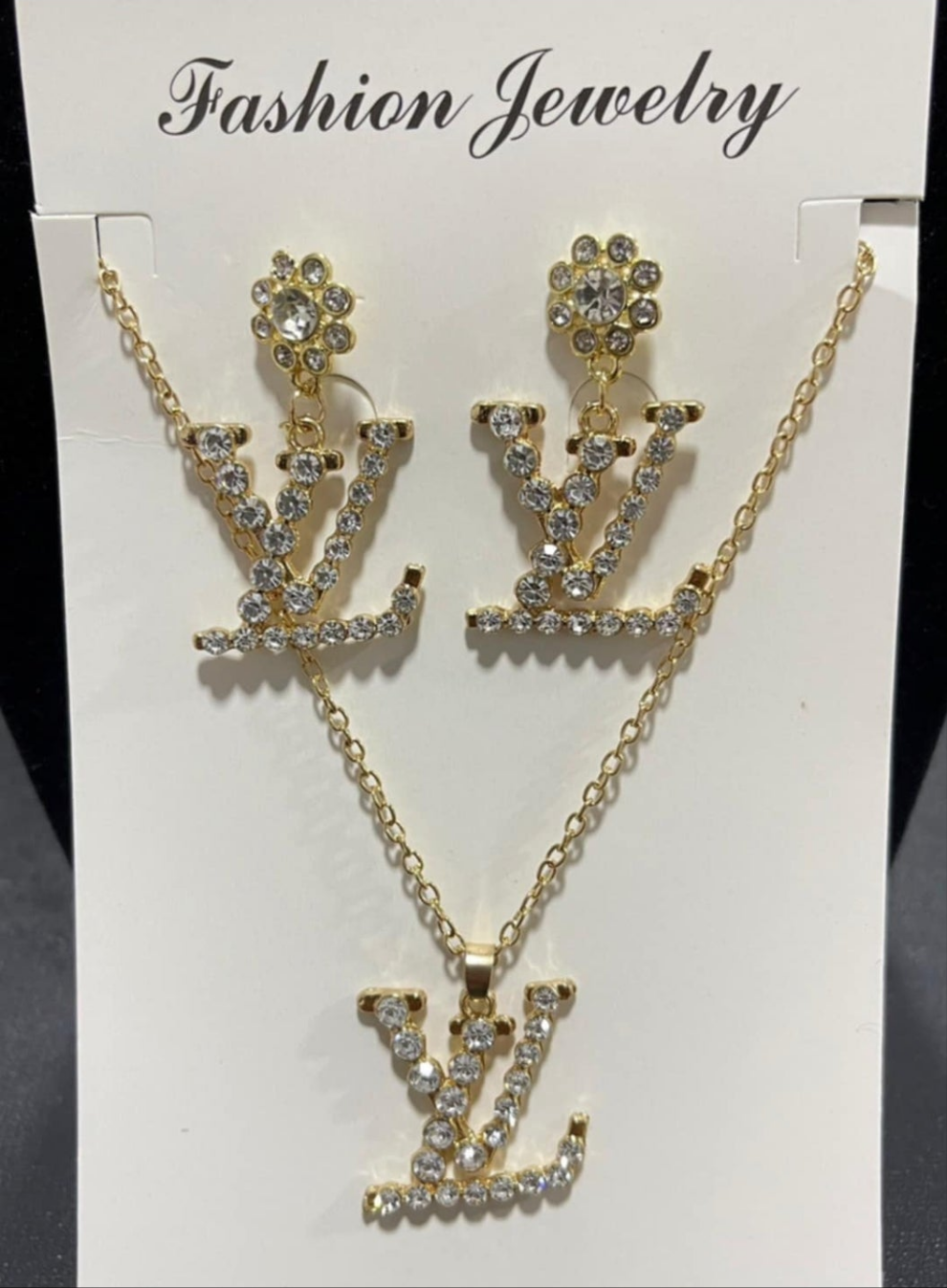 Inspired Gold or Silver Necklace with Earrings Sets