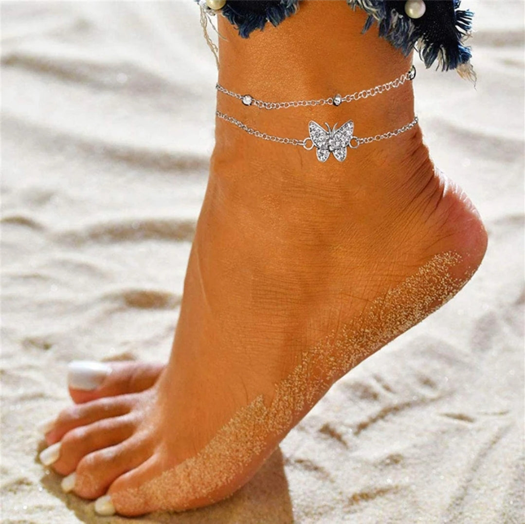 Butterfly Charm Anklets