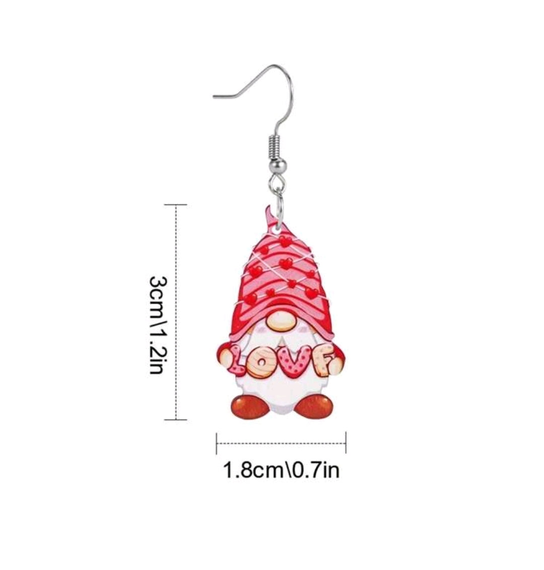 Gnome Valentines Day 💝 Earrings