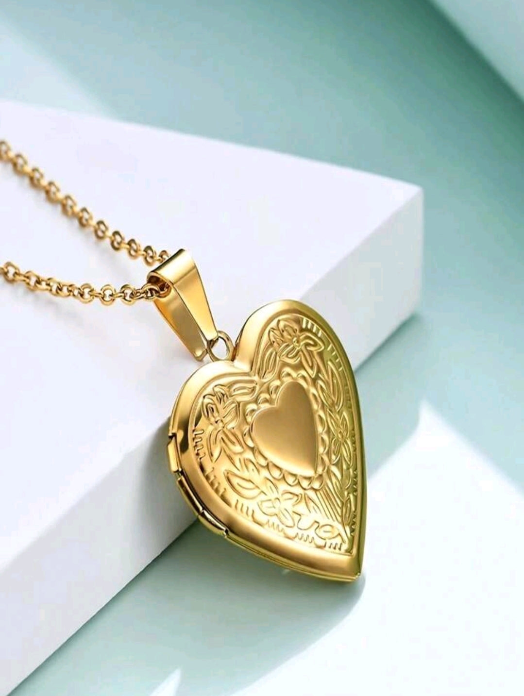 Stainless Steel Heart Locket Necklace