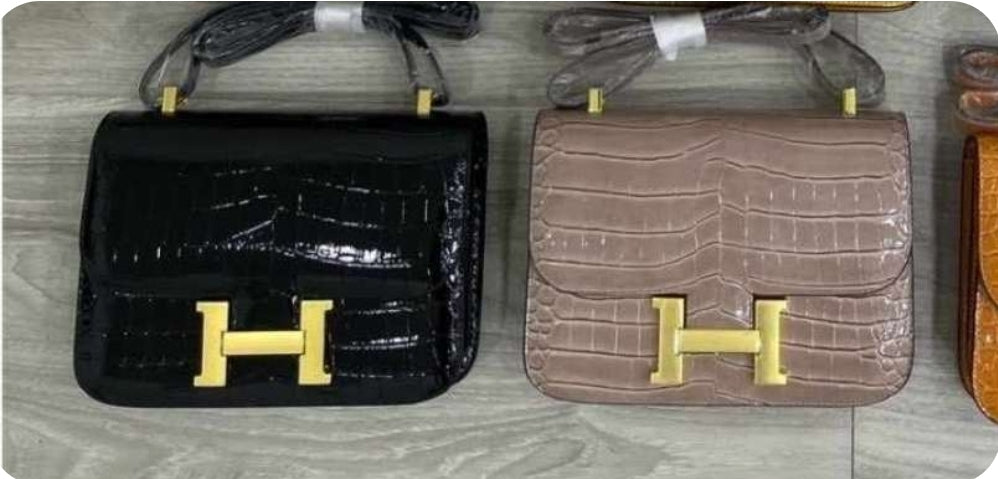 Inspired Black or Brown Croc Handbags