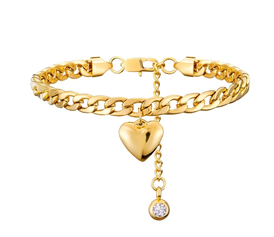 Stainless Steel Cuban Link Anklets (Gold or Silver)