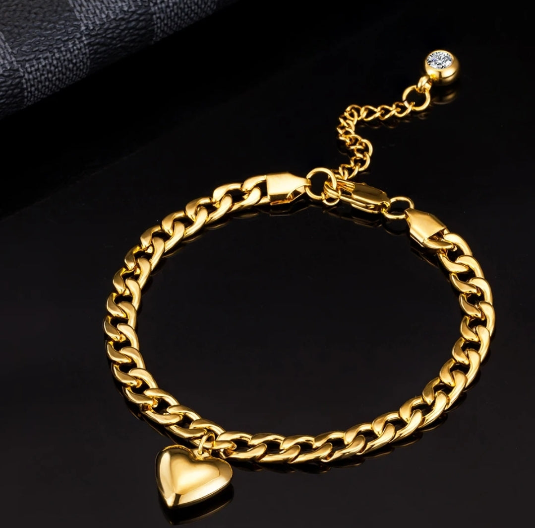 Stainless Steel Cuban Link Anklets (Gold or Silver)