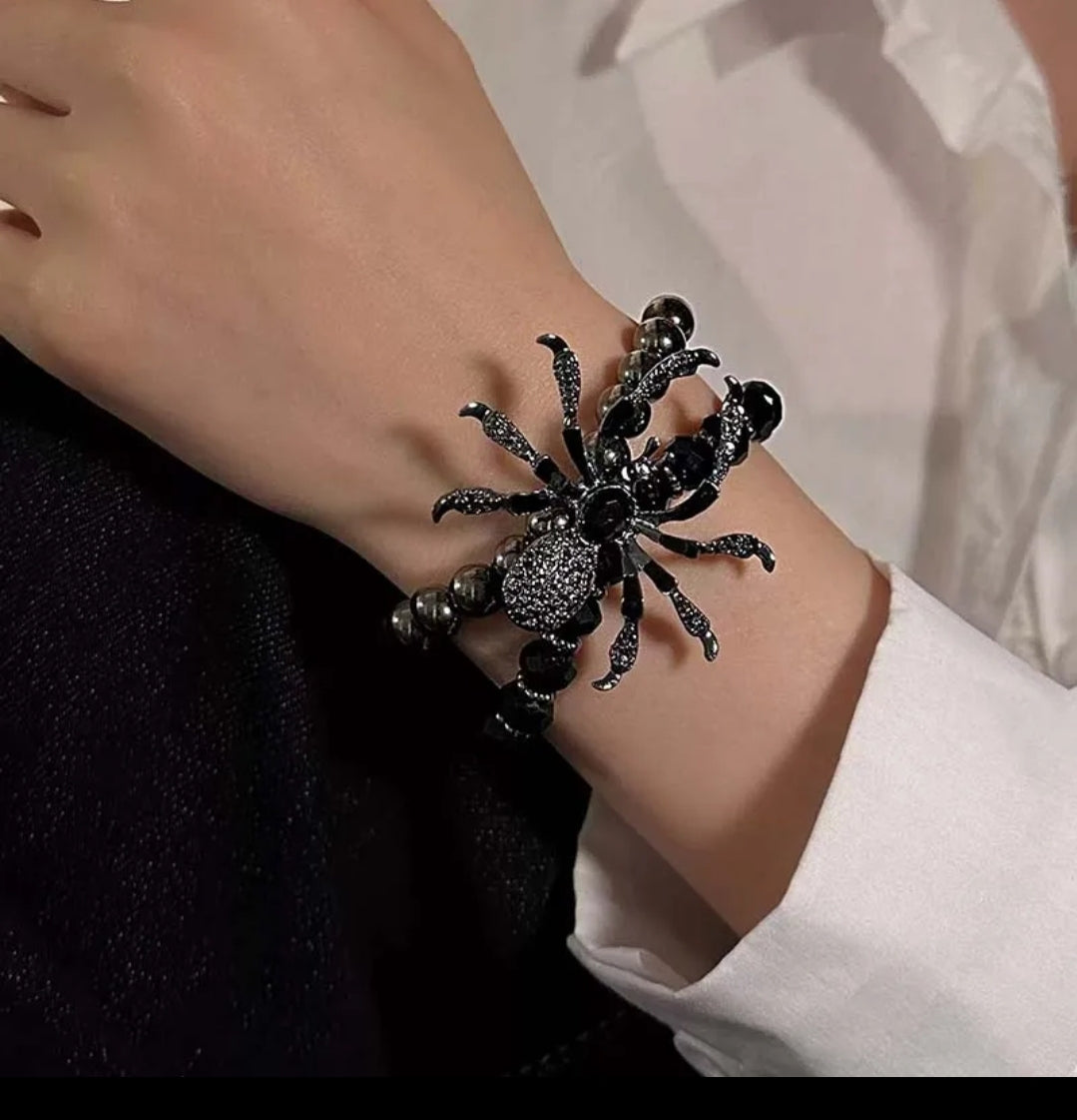 Halloween Spider Brooches,  Spider Rings and Spider Bracelets