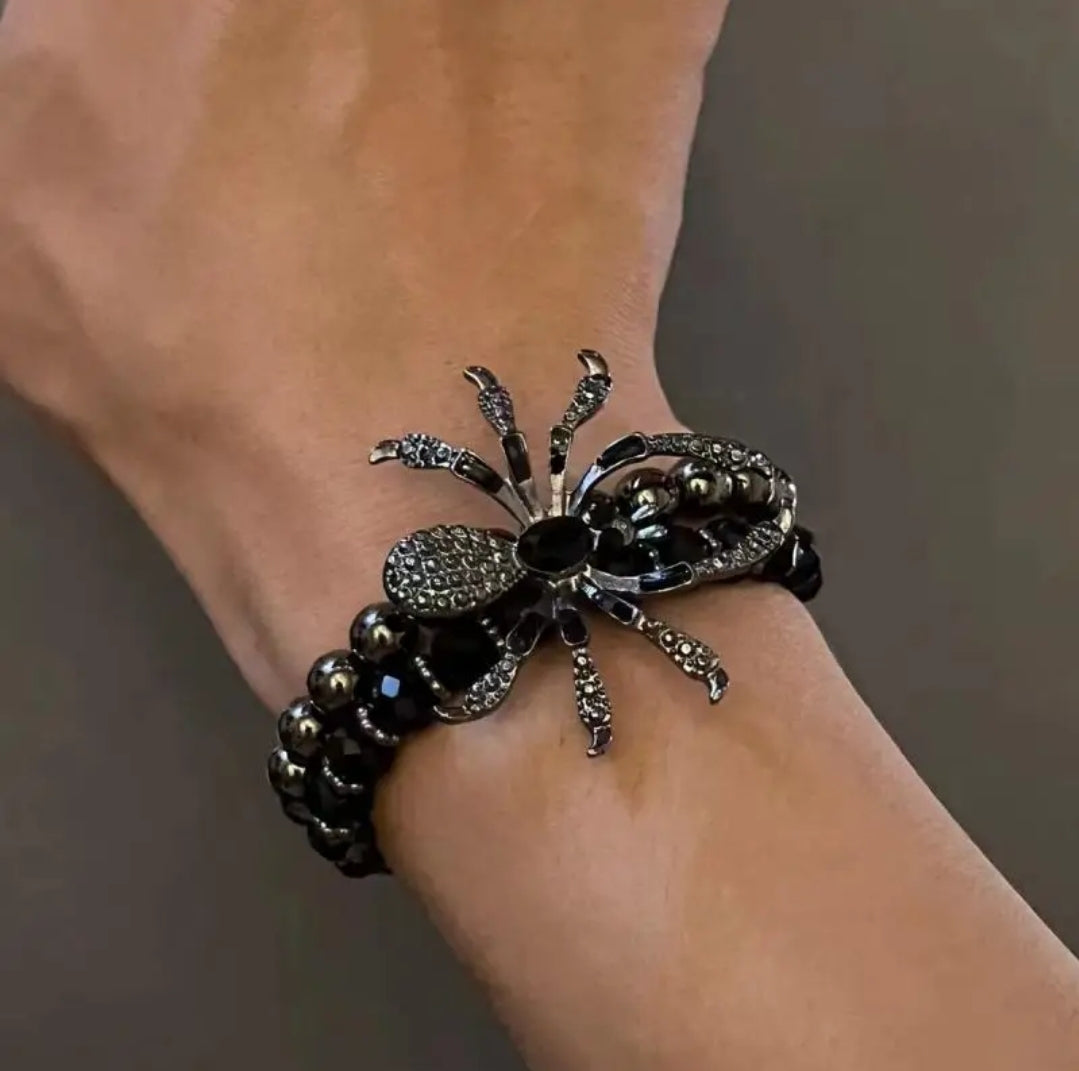 Halloween Spider Brooches,  Spider Rings and Spider Bracelets