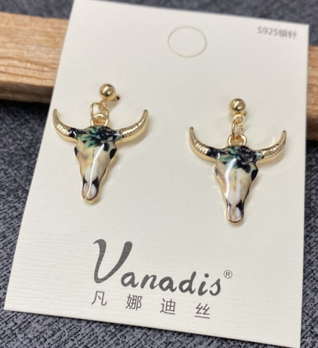 Bull Head Earrings