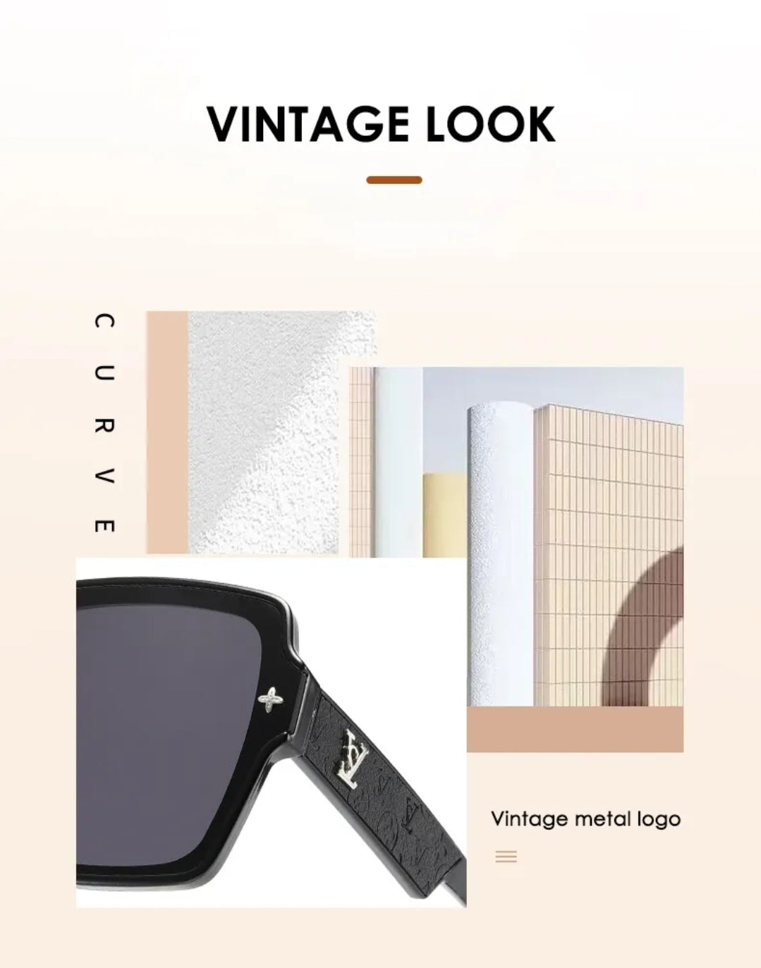 Luxury Vintage Style Sunglasses with Case