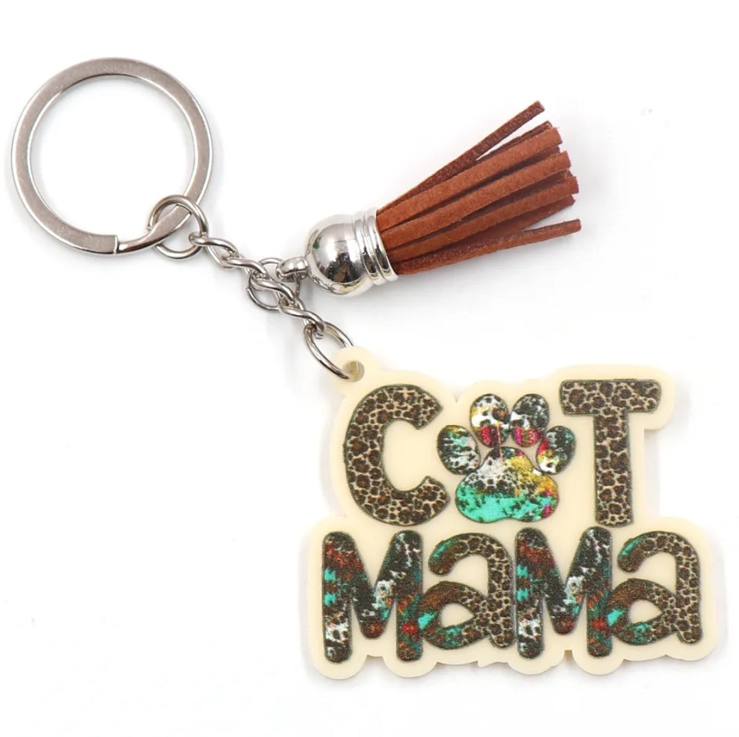 Cat Mama Keychain