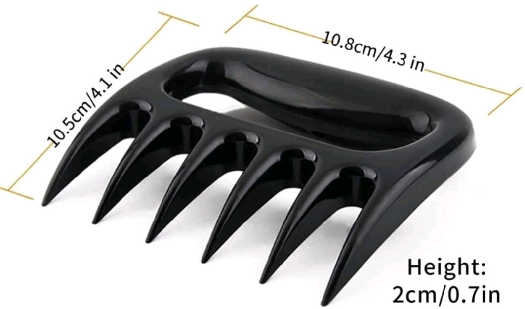 Restaurantware RWP0728B Met Lux Black Plastic Meat Shredder Claws - 4 1/2 inch - 2 Count Box