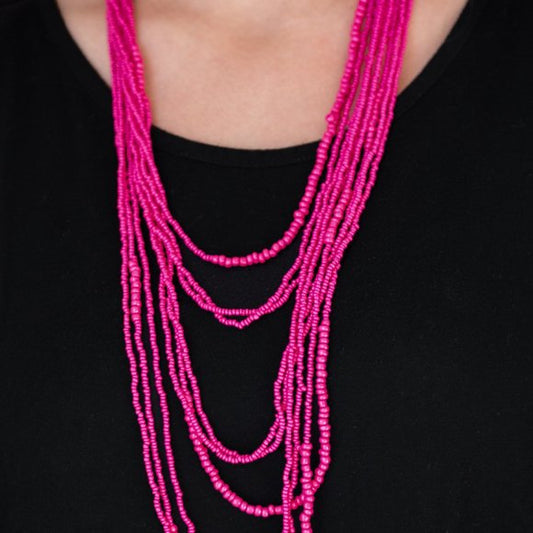 Totally Tonga Pink Necklace and Earrings