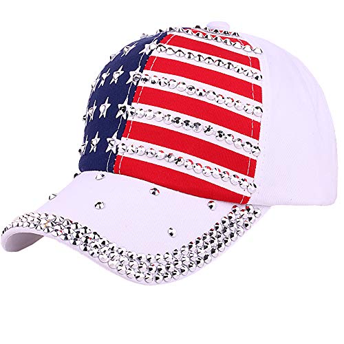 American Flag Bling Hats (Available in Blue, Red or White)