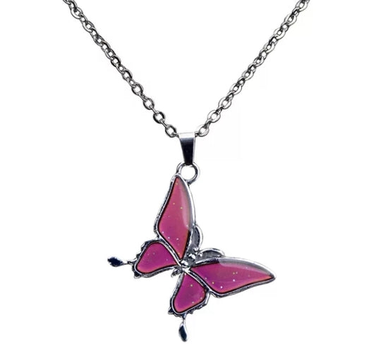 Mood COLOR CHANGING Butterfly Necklace