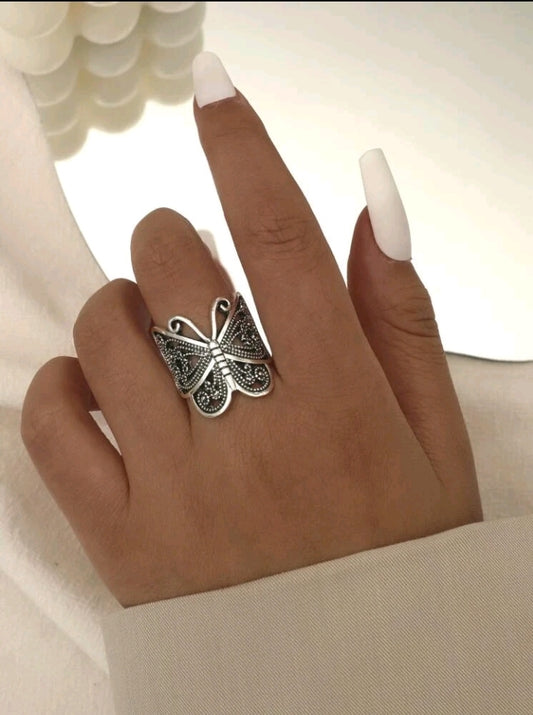 Butterfly Design Ring Adjustable Band
