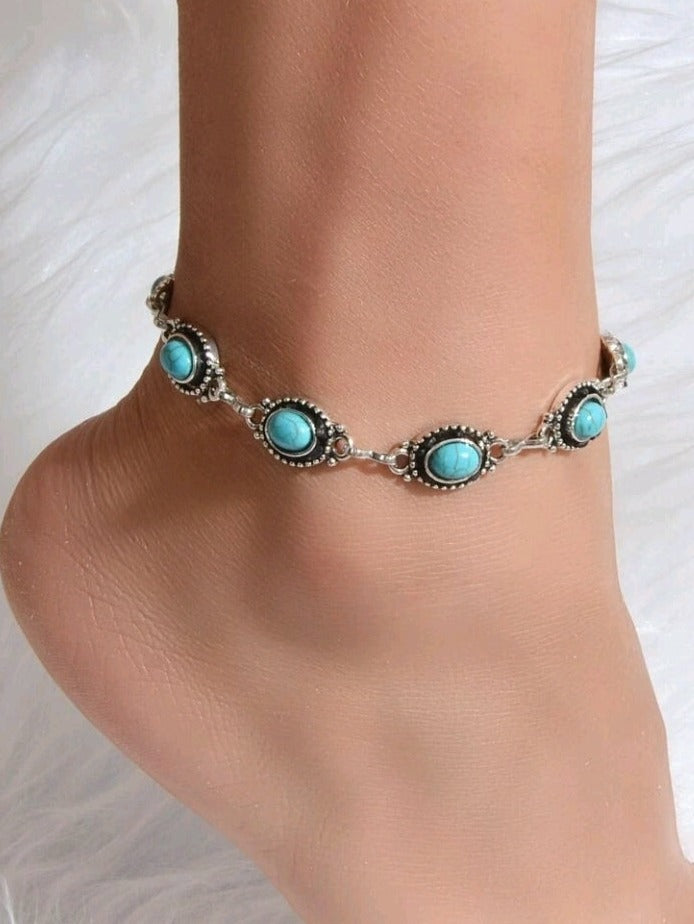 Vintage Turquoise Anklet