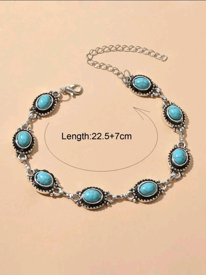 Vintage Turquoise Anklet