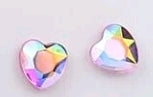 Mermaid Colors Dainty Heart Stud Earrings  (Comes in Five Different Colors)