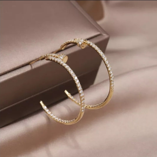 Luxury Style, 14K Gold Plated, AAA Zircon Earrings - Gold or Silver