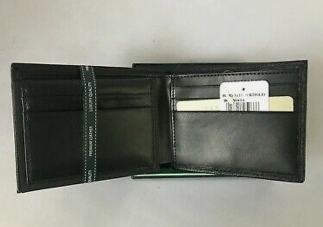 Men's Perry Ellis Portfolio Black Leather Wallet w/ Removable ID (ON SALE)