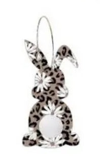 Bunny Wooden Easter Earrings